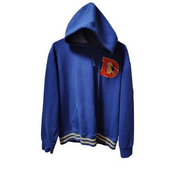 Mitchell & Ness Sweaters - Mitchell & Ness Women's Blue Retro Denver Broncos Logo Hoody XL